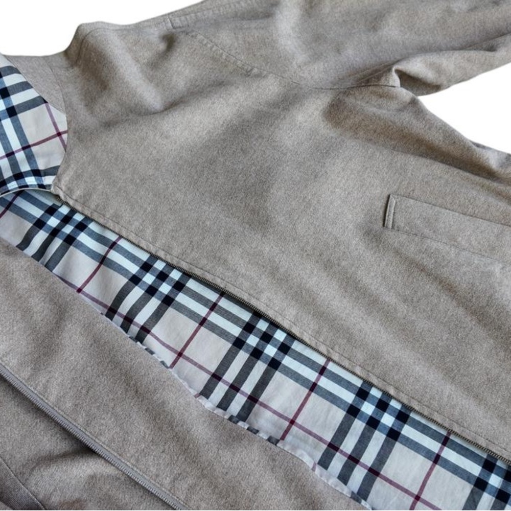 Burberry London Harrington Jacket – Light Grey Cotton